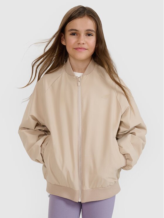 4F 4F Μπουφάν μεταβατικό 4FJWSS25TJACF184-82S Καφέ Oversize