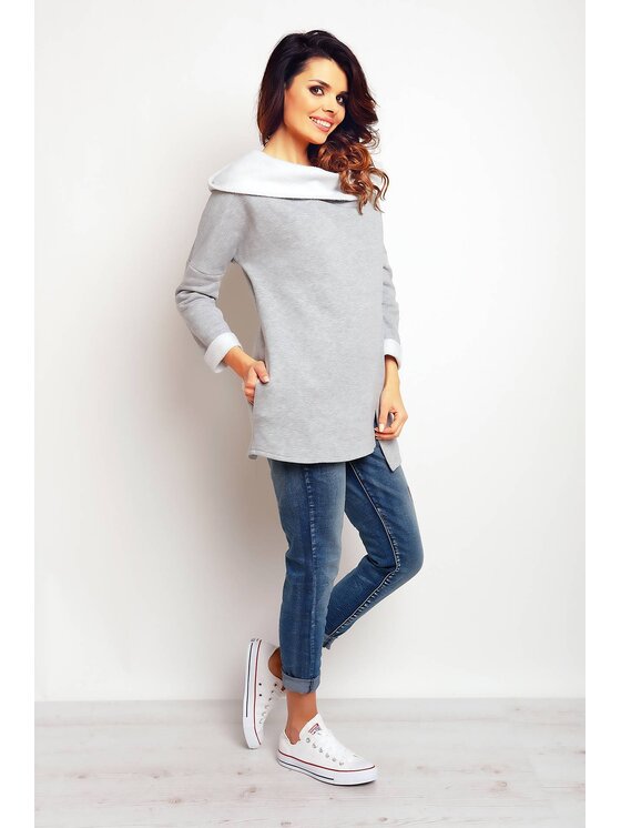 Infinite You Infinite You Felpa M096 Grigio Basic Fit