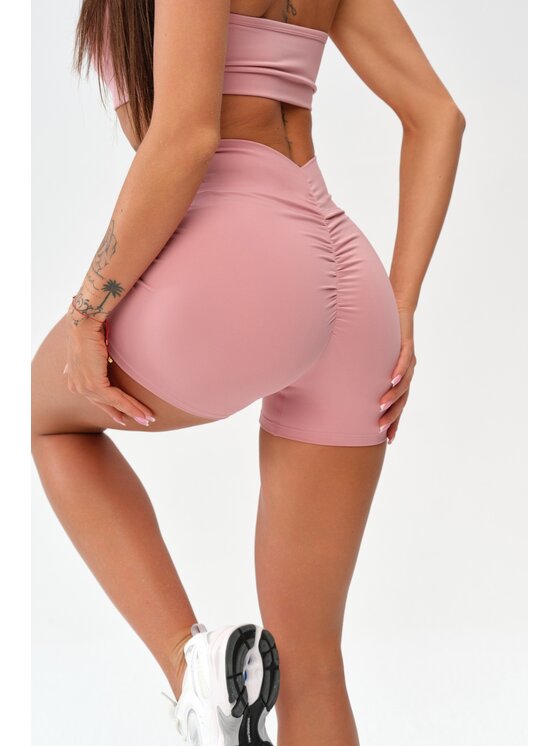 Szorty sportowe, rozmiar L, Różowe, ZOYA PUSH-UP SHORTS