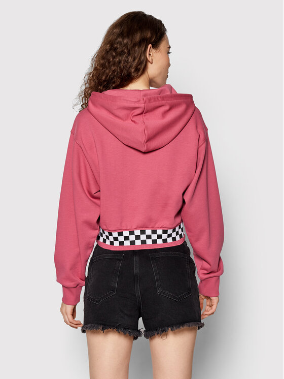 Vans pink outlet checkered hoodie