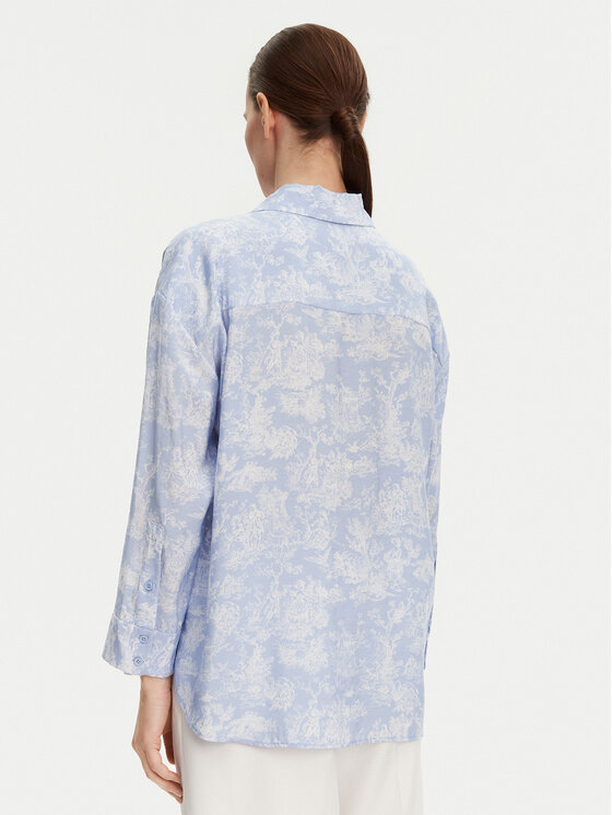 Munthe Munthe Hemd Filius 251102525120 Blau Loose Fit