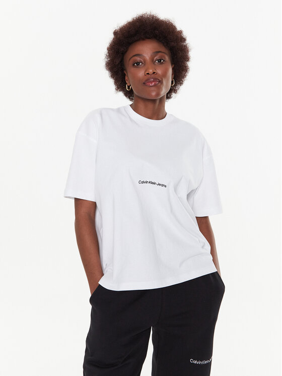 Calvin Klein Jeans T-Shirt J20J220768 Weiß Relaxed Fit | T-Shirts