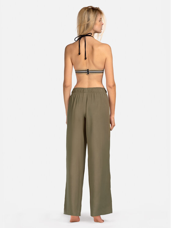 Miss Lou Miss Lou Pantaloni di tessuto O-CE2-K Cachi