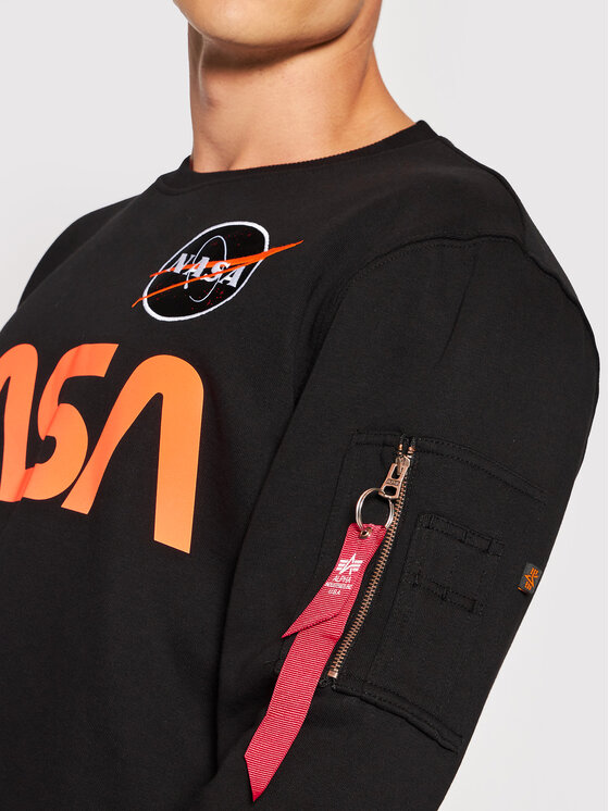 Alpha Industries Alpha Industries Bluza NASA Reflective 178309 Czarny Regular Fit