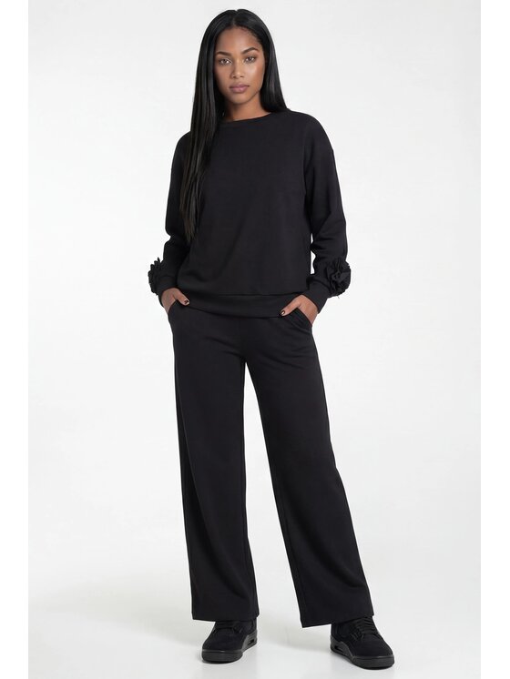 FIGL FIGL Tepláková souprava M1316 Černá Straight Fit