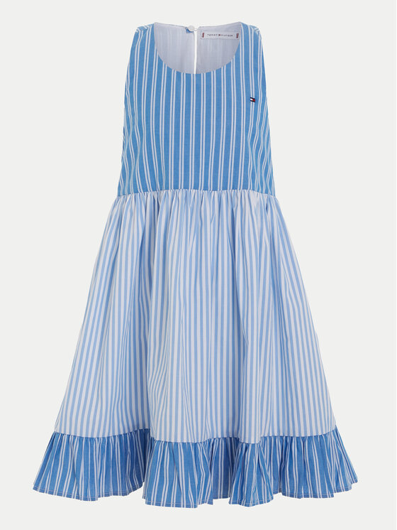 Tommy Hilfiger Tommy Hilfiger Rochie de vară KG0KG07935 Albastru Regular Fit