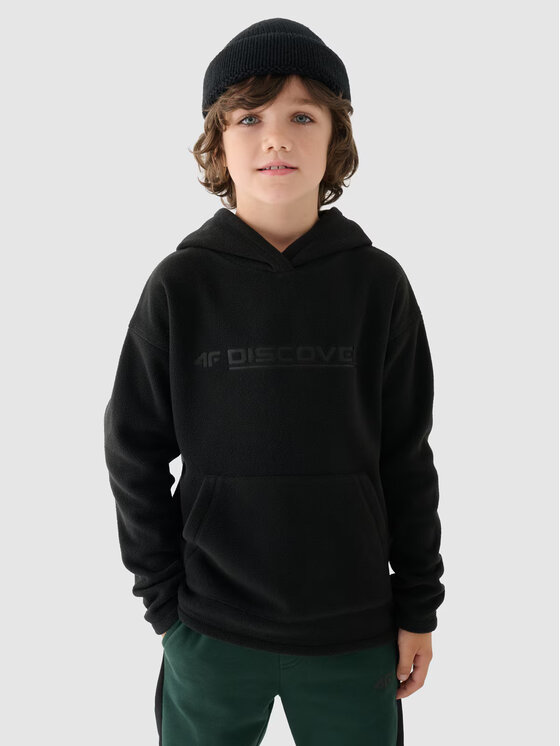 4F 4F Felpa di pile 4FJWAW24TFLEM213 Nero Regular Fit