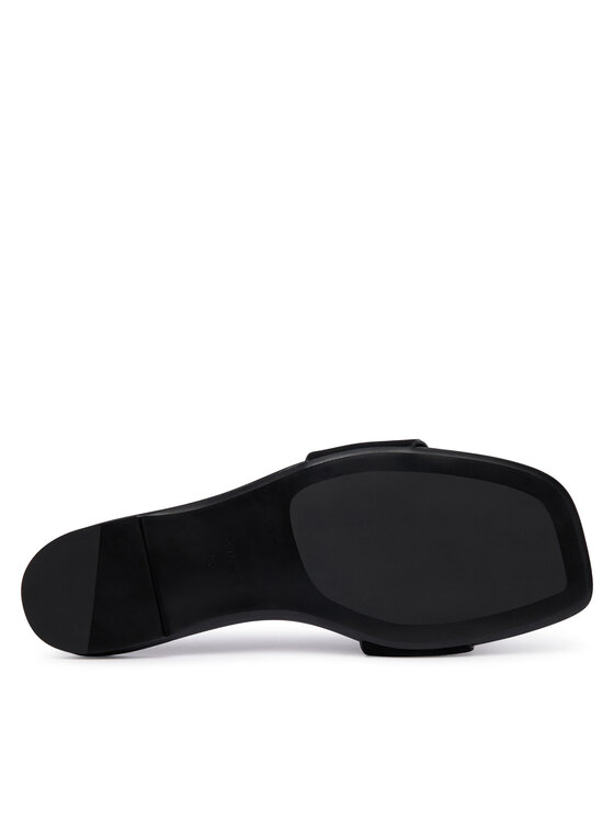 Calvin Klein Calvin Klein Чехли Square Flat Sndl Embl Suede HW0HW03055 Черен