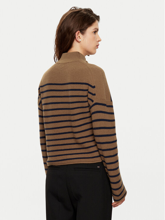 Tommy Hilfiger Tommy Hilfiger Pulover WW0WW44981 Rjava Relaxed Fit