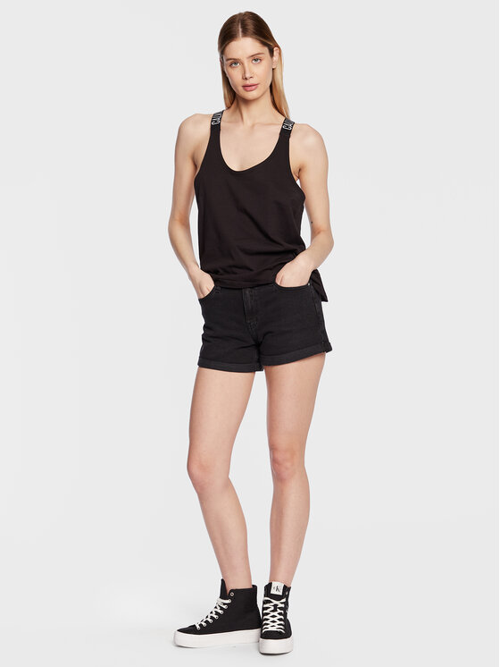 Calvin Klein Swimwear Calvin Klein Swimwear Top KW0KW02108 Negru Regular Fit