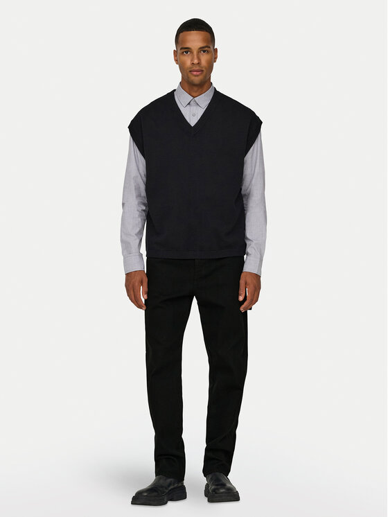 Only & Sons Only & Sons Džinsai 22030974 Juoda Straight Fit