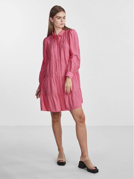 YAS YAS Srajčna obleka Pala 26030720 Roza Loose Fit