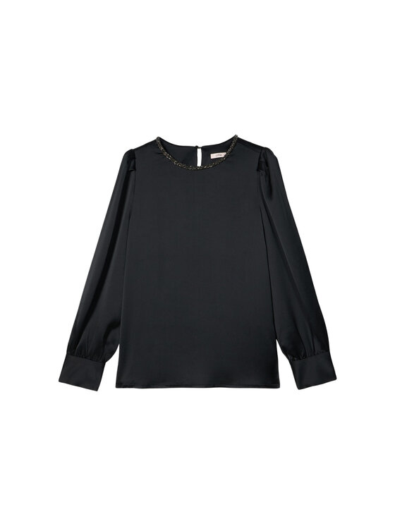 Oltre Oltre Blusa 2482R003046N033 Nero Regular Fit