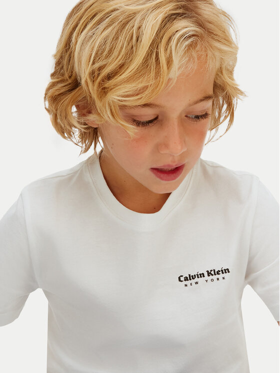 Calvin Klein Jeans Calvin Klein Jeans T-Shirt Minimal Logo IB0IB02608 Biały Regular Fit