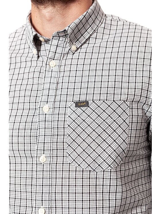 Lee Lee Koszula BUTTON DOWN Czarny Regular Fit