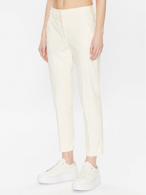 Weekend Max Mara Chino Vite 23513104 Écru Slim Fit