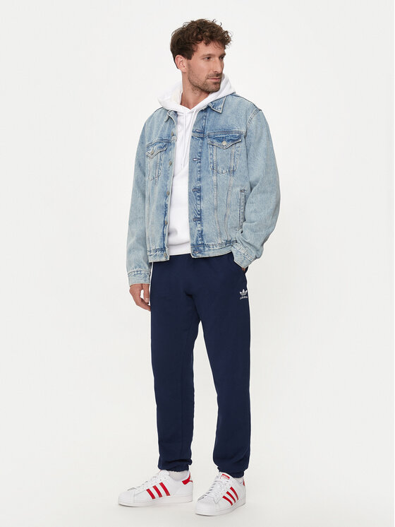 adidas adidas Donji dio trenerke Trefoil Essentials IX7689 Tamnoplava Regular Fit