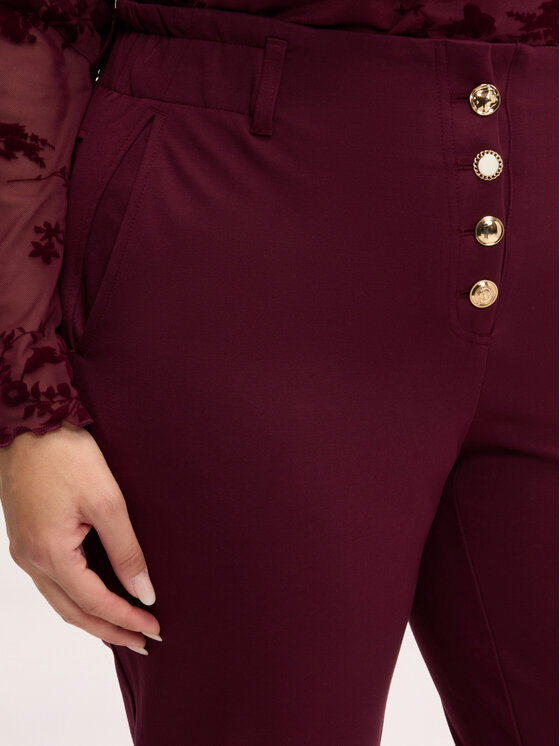 Fiorella Rubino Fiorella Rubino Pantaloni di tessuto P074L002491N036 Bordeaux Regular Fit