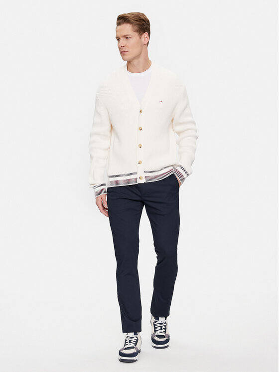 Tommy Hilfiger Tommy Hilfiger Chino Bleecker Printed Structure MW0MW28642 Tamnoplava Slim Fit