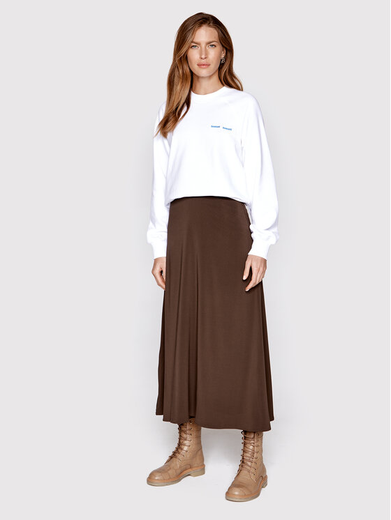 Gonna midi Andina F22200135 Marrone Regular Fit