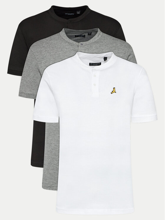 Brave Soul Brave Soul Komplet koszulek polo MPS-568AKARI Kolorowy Straight Fit