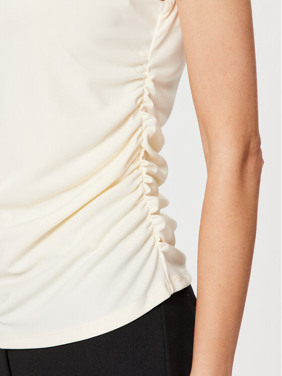 DKNY DKNY Marškinėliai P3AH7QKR Écru Regular Fit