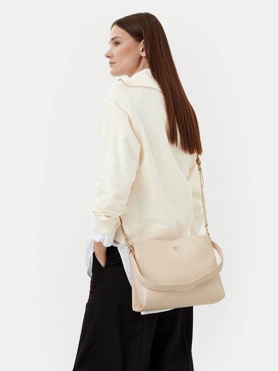 Tommy Hilfiger Tommy Hilfiger Torbica Th Legacy Med Satchel AW0AW17173 Écru