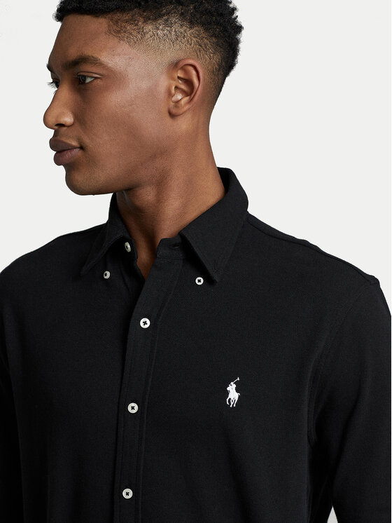 Polo Ralph Lauren Polo Ralph Lauren Риза Pique 710654408 Черен Regular Fit