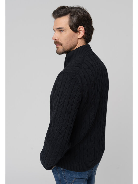 Volcano Volcano Sweter S-ZOOM Niebieski Regular Fit