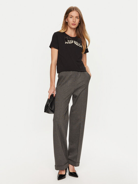 ViCOLO ViCOLO Tričko RS0042 Čierna Regular Fit
