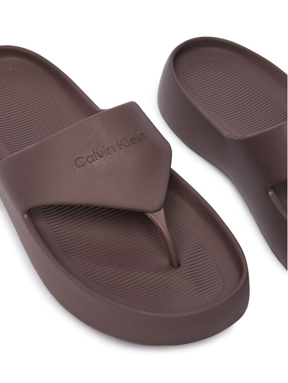 Calvin Klein Calvin Klein Varbavahesandaalid One Piece Eva Flip Flop Thong HW0HW02957 Pruun