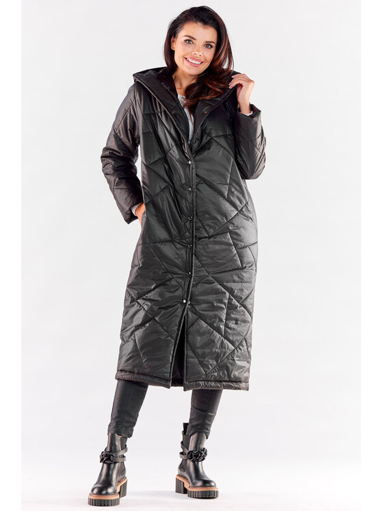 Awama Awama Kabát A542 Čierna Basic Fit