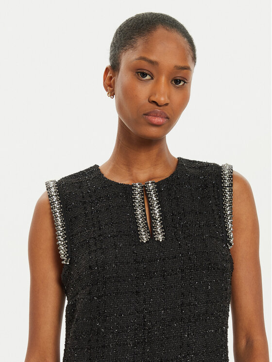 Rinascimento Rinascimento Kootud kleit CFC0019574002 Must Regular Fit