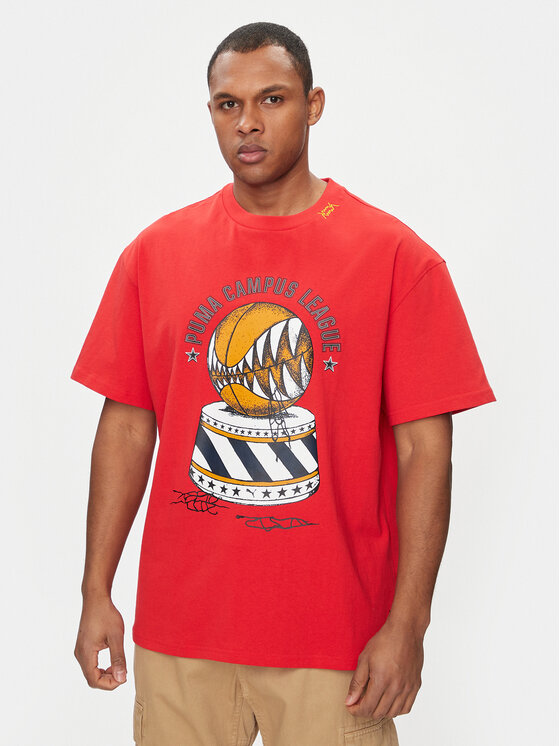 Puma Tricou Showtime 624740 Roșu Regular Fit