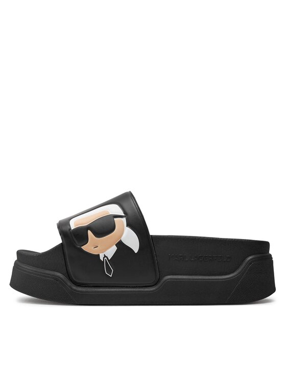 KARL LAGERFELD KARL LAGERFELD Şlapi KL88808N Negru
