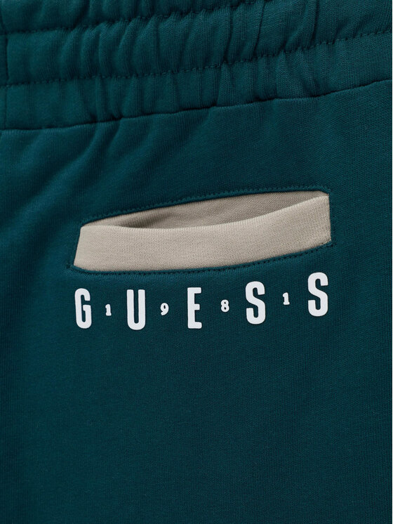 Guess Guess Παντελόνι φόρμας L6BB05 K6072 Σκούρο πράσινο Regular Fit