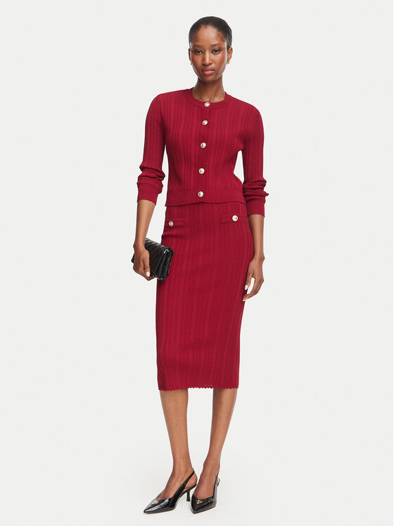 Guess Guess Kardigán W6YR26 Z0973 Bordó Regular Fit