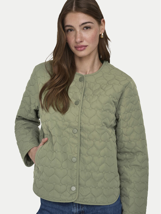 ONLY ONLY Geacă Heart 15366265 Verde Regular Fit