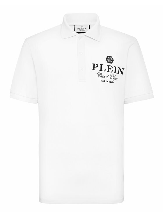 PHILIPP PLEIN PHILIPP PLEIN Polo 24693 Biały Slim Fit