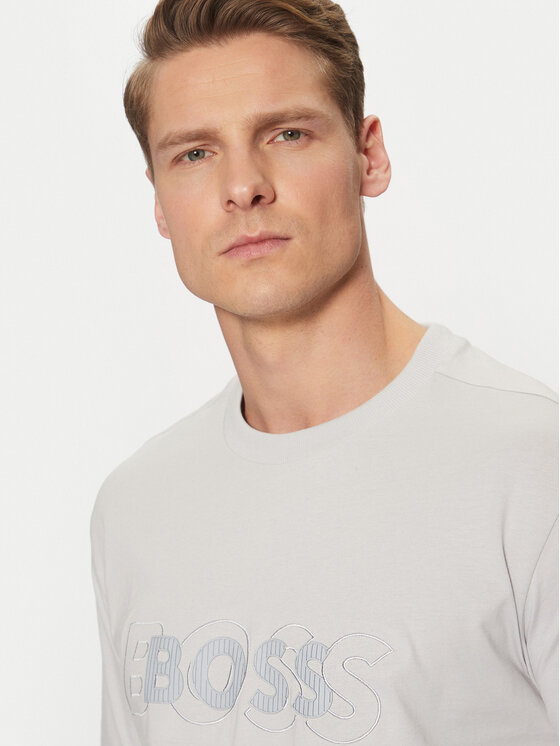 BOSS BOSS T-shirt 50531271 Siva Regular Fit