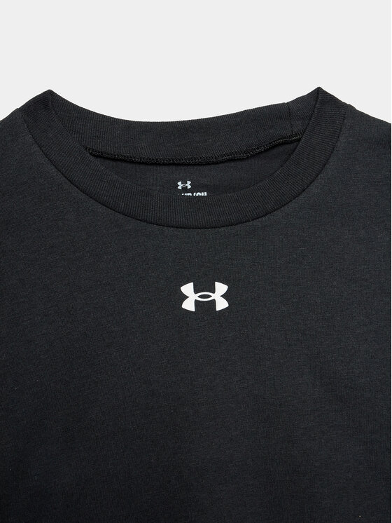 Under Armour Under Armour Тишърт Ua Crop Sportstyle Logo Ss 1380878 Черен Loose Fit
