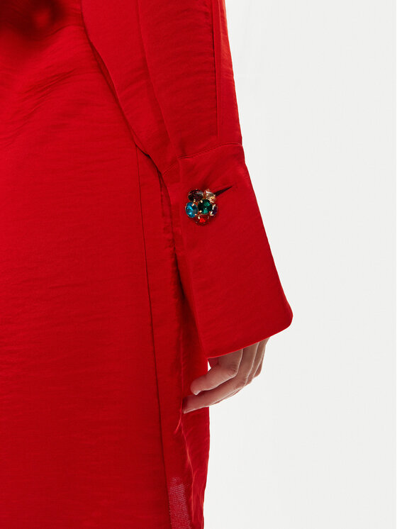 LOLA CASADEMUNT LOLA CASADEMUNT Cocktail obleka MF2416003 Rdeča Regular Fit