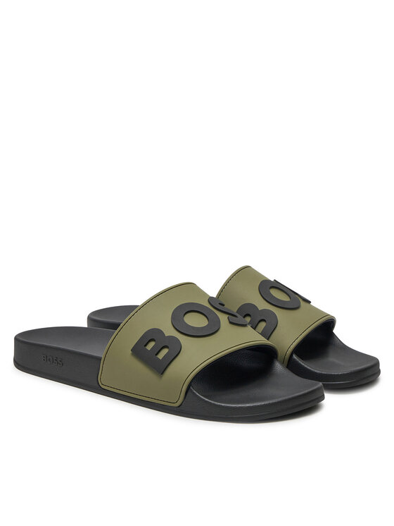 BOSS Boss Шльопанці Kirk Slid rblg N 50498241 Зелений