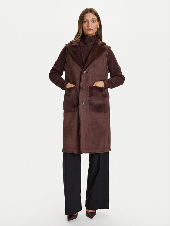 Rinascimento Rinascimento Жилетка за костюм CFC0122206003 Кафяв Regular Fit