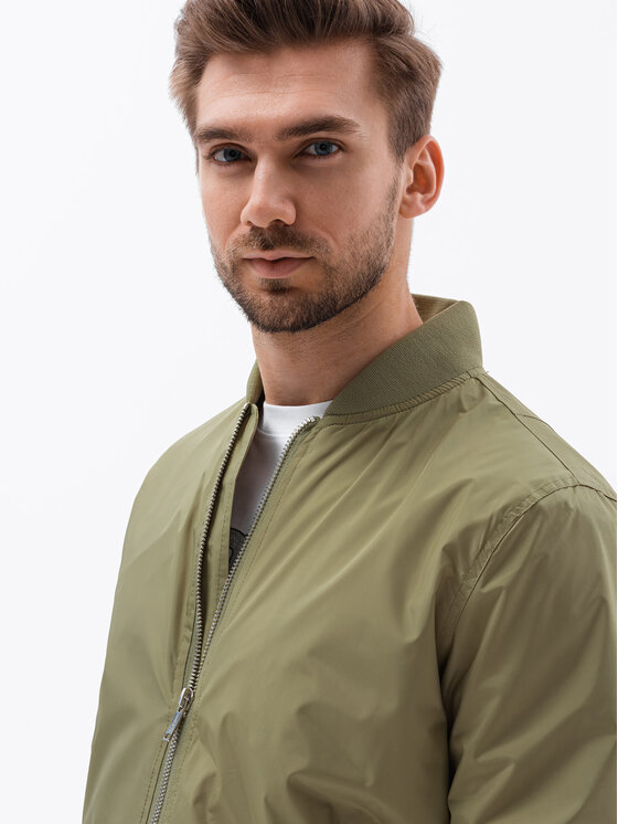 Ombre Ombre Kurtka bomber C439 Zielony Regular Fit