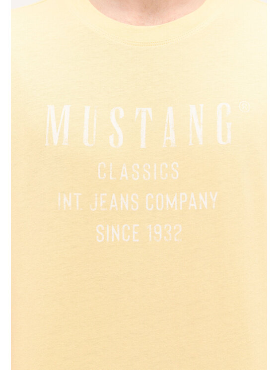 Mustang Mustang T-Shirt AUSTIN Żółty Regular Fit