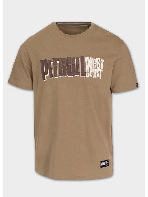 PITBULL PITBULL T-Shirt REBEL BORN Brązowy Regular Fit