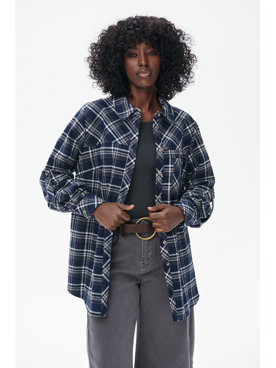 blue shadow blue shadow Koszula Balami Granatowy Regular Fit