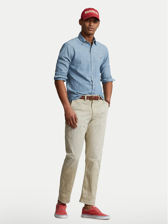 Polo Ralph Lauren Polo Ralph Lauren Риза Core Replen 710548538 Син Slim Fit