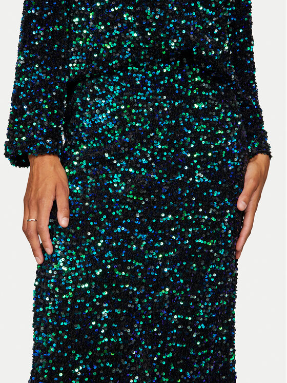 Vila Vila Spódnica midi Faith 14102263 Zielony Regular Fit
